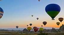 Take a hot air balloon ride over Cappadocia 