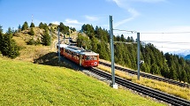 Ride the cog railway up Mt Rigi 